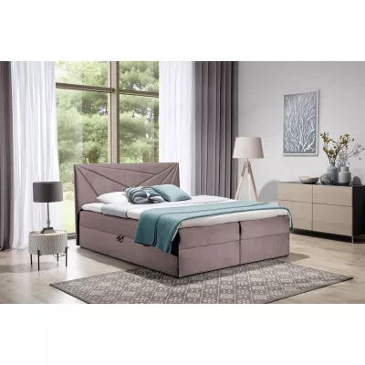 Boxspringbett 120x220 IVANA 5 - rosa + GRATIS Matratzenauflage