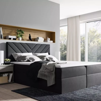Continental-Bett IVANA 6 – 120 x 220 cm, schwarz + GRATIS Matratzenauflage