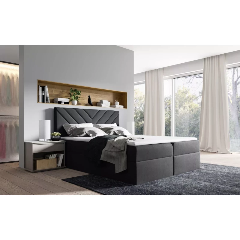 Continental-Bett IVANA 6 – 120 x 220 cm, schwarz + GRATIS Matratzenauflage