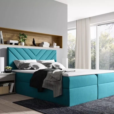 Continental-Bett IVANA 6 – 120 x 220 cm, blau + GRATIS Matratzenauflage