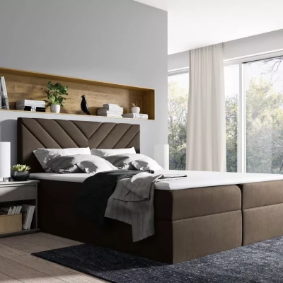 Continental-Bett IVANA 6 – 120 x 220 cm, braun + GRATIS Matratzenauflage