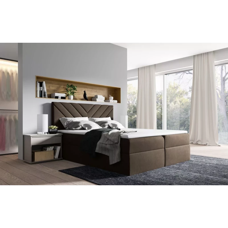 Continental-Bett IVANA 6 – 120 x 220 cm, braun + GRATIS Matratzenauflage