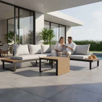 Gartenmöbelset DOREV - grau