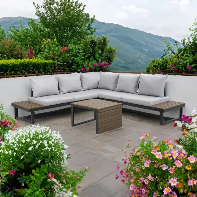 Gartenmöbelset DOREV - grau