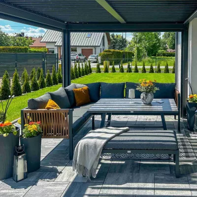 Garteneckset LUCIO - grau
