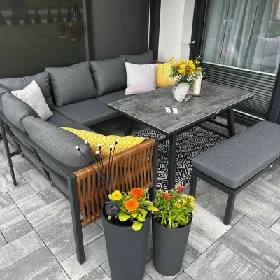 Garteneckset LUCIO - grau
