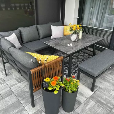 Garteneckset LUCIO - grau