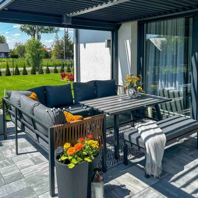 Garteneckset LUCIO - grau