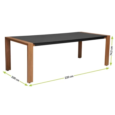 ZENTO Garten-Essgruppe – Anthrazit/Braun