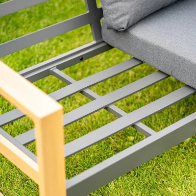 Gartenmöbelset ZENTO – Anthrazit/Braun