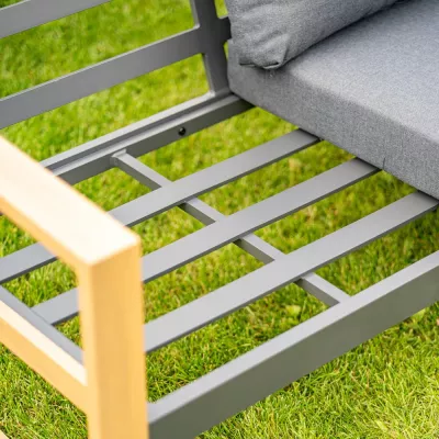 Gartenmöbelset ZENTO – Anthrazit/Braun
