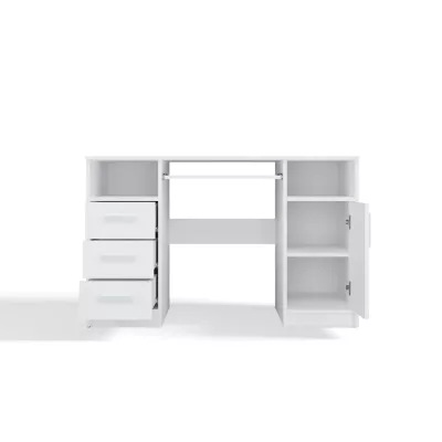 PC-Schreibtisch mit Schubladen und Schrank BELLUNO - weiß