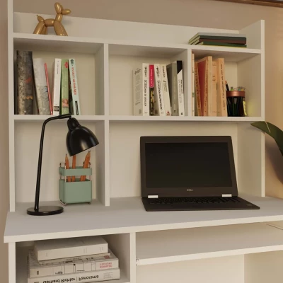PC-Schreibtisch mit Erweiterung OZARK – mattweiß, rechts