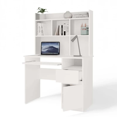 PC-Schreibtisch mit Erweiterung OZARK – mattweiß, rechts