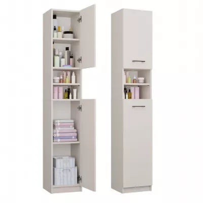 Schmaler Badezimmerschrank JANNO - Kaschmir