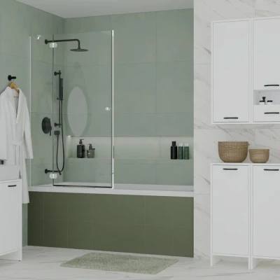 Schmaler Schmaler Badschrank LUCENZA - weiß