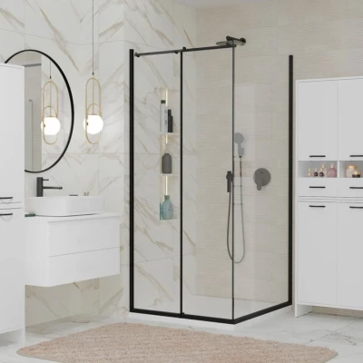 Schmaler Schmaler Badschrank LUCENZA - weiß