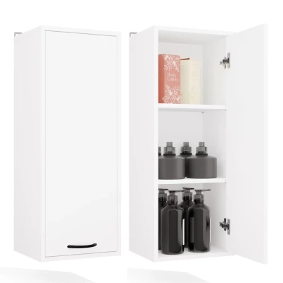 Schmaler Schmaler Badschrank LUCENZA - weiß