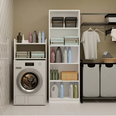 Badezimmerschrank über der Waschmaschine LUCENZA - weiß