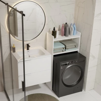 Badezimmerschrank über der Waschmaschine LUCENZA - weiß