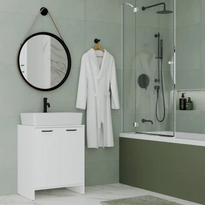 Badezimmerschrank unter dem Waschbecken LUCENZA - weiß