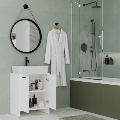 Badezimmerschrank unter dem Waschbecken LUCENZA - weiß