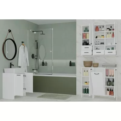 Badezimmerschrank unter dem Waschbecken LUCENZA - weiß