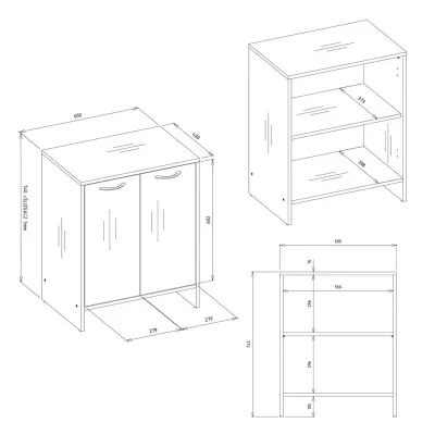 Badezimmerschrank unter dem Waschbecken LUCENZA - weiß