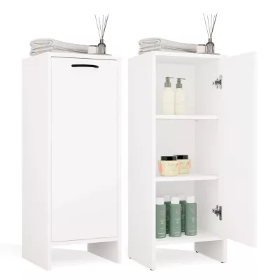 Schmaler Badezimmerschrank LUCENZA - weiß