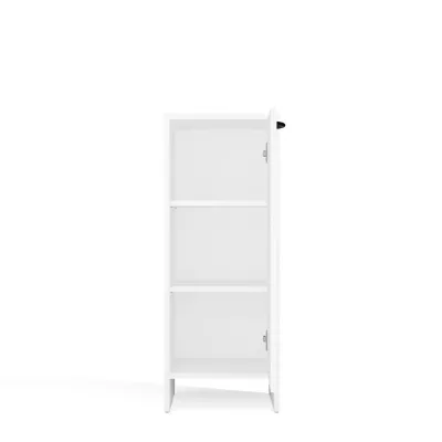 Schmaler Badezimmerschrank LUCENZA - weiß