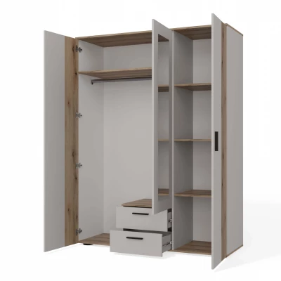 Kleiderschrank 150 cm mit Spiegel DORIEN - Kaschmir