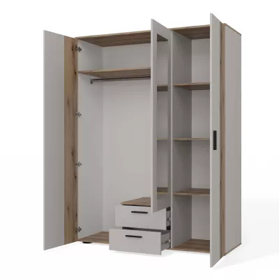 Kleiderschrank 150 cm mit Spiegel DORIEN - Kaschmir