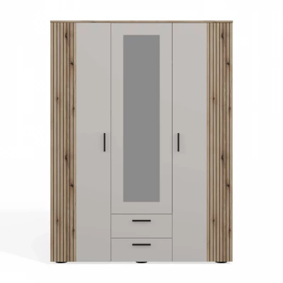 Kleiderschrank 150 cm mit Spiegel DORIEN - Kaschmir