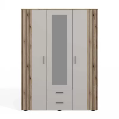 Kleiderschrank 150 cm mit Spiegel DORIEN - Kaschmir