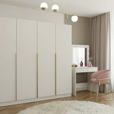 Viertüriger Kleiderschrank 200 cm CELARI – Kaschmir