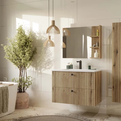 Badezimmerschrank unter dem Waschbecken VIRELLA - Eiche