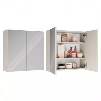 Badezimmerschrank mit Spiegel MARGO - Kaschmir