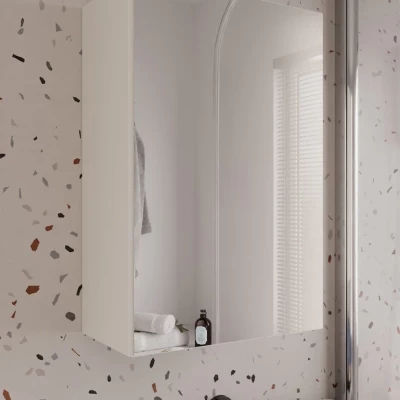 Schmaler Badezimmerschrank mit Spiegel MARGO - Kaschmir