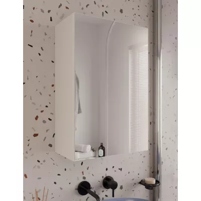 Schmaler Badezimmerschrank mit Spiegel MARGO - Kaschmir