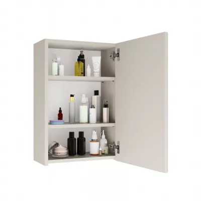 Schmaler Badezimmerschrank mit Spiegel MARGO - Kaschmir