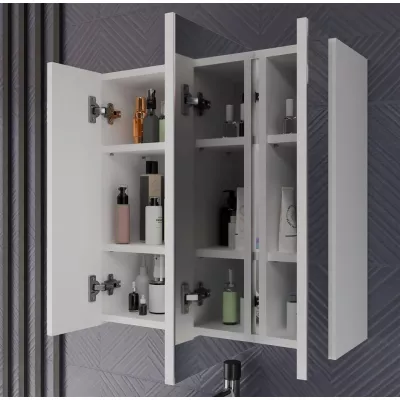 Badezimmerschrank mit Spiegel MARGO - weiß