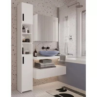Badezimmerschrank mit Spiegel MARGO - weiß