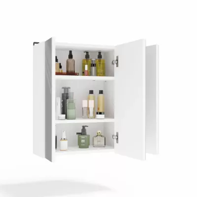 Badezimmerschrank mit Spiegel MARGO - weiß