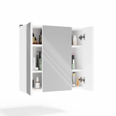 Badezimmerschrank mit Spiegel MARGO - weiß
