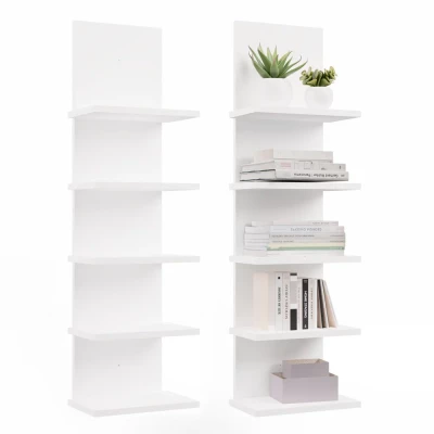 Schmale Bücherregal ZANTARA - weiß