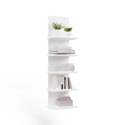 Schmale Bücherregal ZANTARA - weiß
