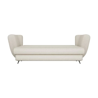 Dreisitzer-Schlafsofa ZENO – beige / schwarze Beine