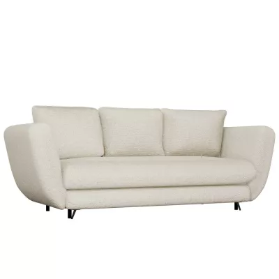 Dreisitzer-Schlafsofa ZENO – beige / schwarze Beine