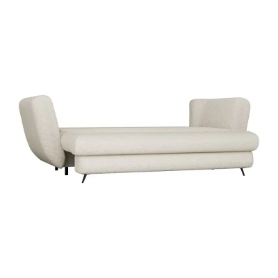 Dreisitzer-Schlafsofa ZENO – beige / schwarze Beine