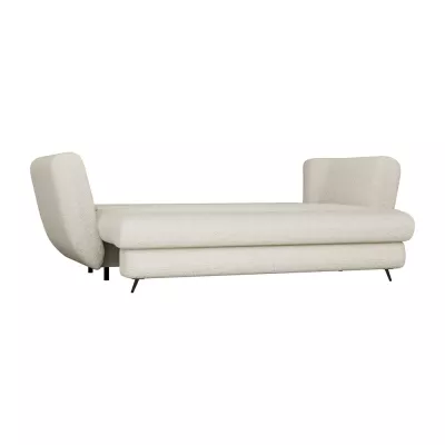Dreisitzer-Schlafsofa ZENO – beige / schwarze Beine